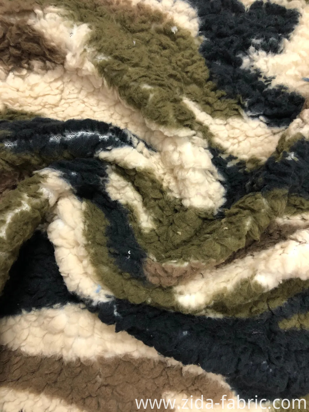 100%Polyester One Side Shuvelvteen Fleece Knitting Fabric with Printed